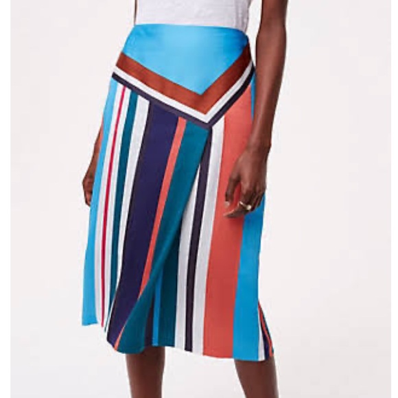 Loft Skirt Petite Multi Color Size 2. EUC. - Picture 3 of 17